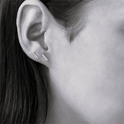 Cerrahi Çelik Düz Çubuk Tragus Piercing Helix Kıkırdak Anti Helix Silver Renk