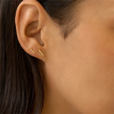 Cerrahi Çelik Düz Çubuk Tragus Piercing Helix Kıkırdak Anti Helix Gold Renk