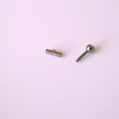 Cerrahi Çelik Düz Çubuk Tragus Piercing Helix Kıkırdak Anti Helix Silver Renk