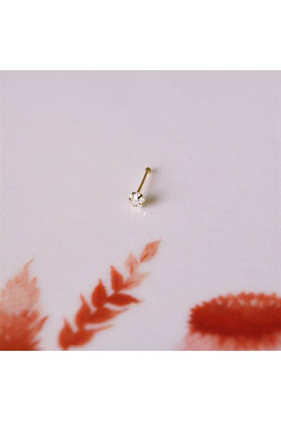 Cerrahi Çelik Gold Renk Çelik Yıldızlı Burun Piercing Yıldızlı Hızma