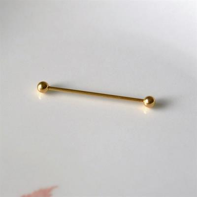 Cerrahi Çelik Industrial Piercing Köprü Piercing Gold Renk