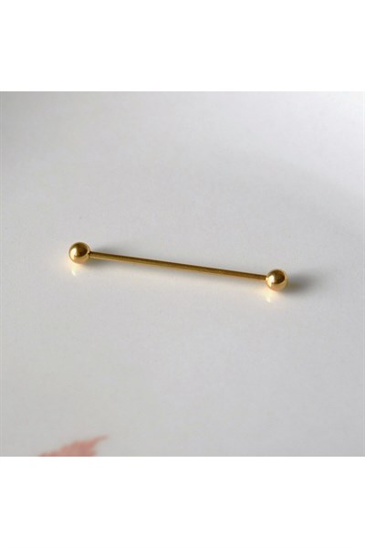 Cerrahi Çelik Industrial Piercing Köprü Piercing Gold Renk