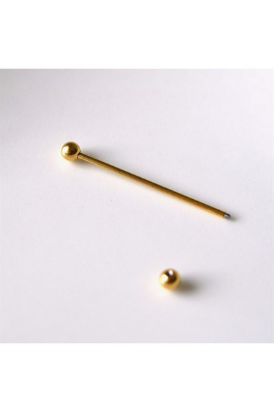Cerrahi Çelik Industrial Piercing Köprü Piercing Gold Renk