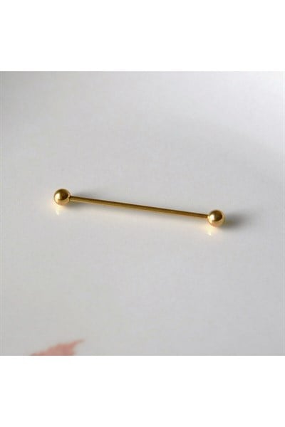Cerrahi Çelik Industrial Piercing Köprü Piercing Gold Renk