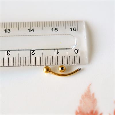 Cerrahi Çelik Küçük Toplu Göbek Piercingi Gold Renk