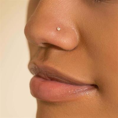 Cerrahi Çelik Minik Tektaş Burun Piercing Hızma 3 mm Taşlı