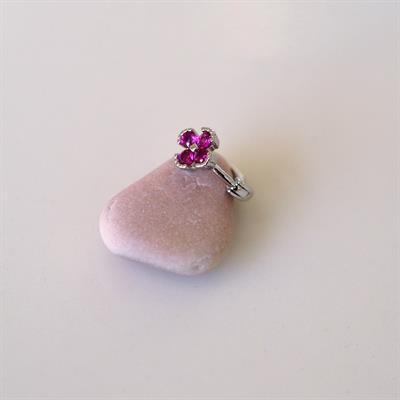 Cerrahi Çelik Pembe Çiçekli Halka Helix Piercing Kıkırdak Lob