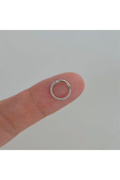 Cerrahi Çelik Silver Renk Burgu Tragus Helix Piercing Kıkırdak