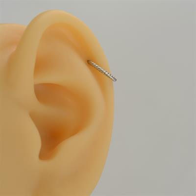 Cerrahi Çelik Silver Renk Burgu Tragus Helix Piercing Kıkırdak