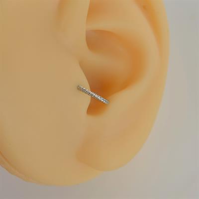 Cerrahi Çelik Silver Renk Burgu Tragus Helix Piercing Kıkırdak