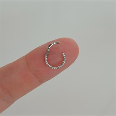 Cerrahi Çelik Silver Renk Burgu Tragus Helix Piercing Kıkırdak