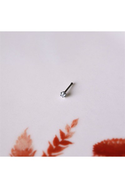 Cerrahi Çelik Silver Renk Çelik Yıldızlı Burun Piercing Yıldızlı Hızma