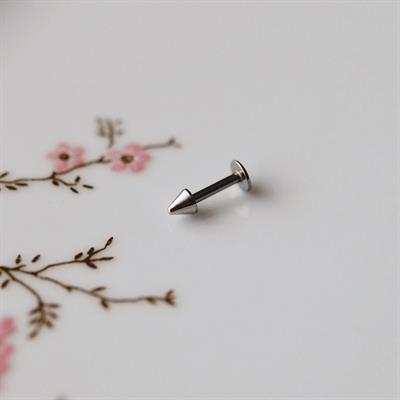 Cerrahi Çelik Sivri Uçlu Tragus Piercing Helix Kıkırdak 6 mm Gümüş Renk