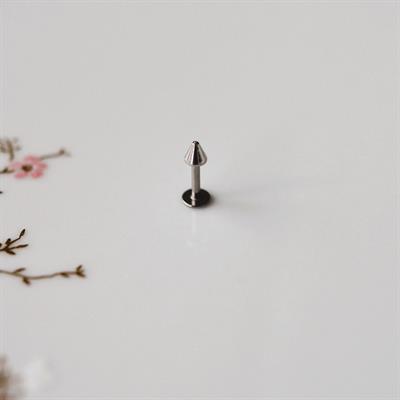 Cerrahi Çelik Sivri Uçlu Tragus Piercing Helix Kıkırdak 6 mm Gümüş Renk
