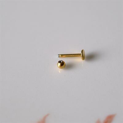 Cerrahi Çelik Top Piercing Tragus Helix Lob Conch Kııkırdak 8 mm Gold Renk