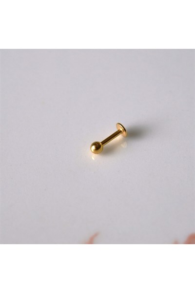 Cerrahi Çelik Top Piercing Tragus Helix Lob Conch Kııkırdak 6 mm Gold Renk