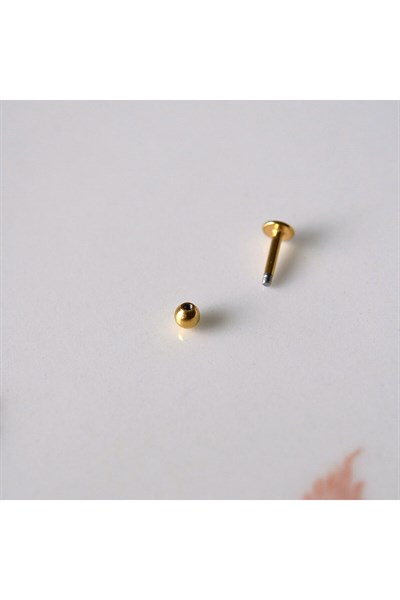Cerrahi Çelik Top Piercing Tragus Helix Lob Conch Kııkırdak 6 mm Gold Renk