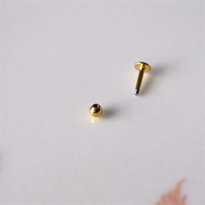 Cerrahi Çelik Top Piercing Tragus Helix Lob Conch Kııkırdak 6 mm Gold Renk