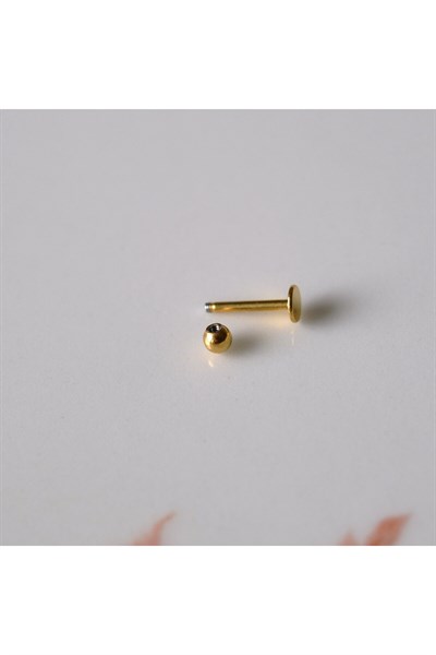 Cerrahi Çelik Top Piercing Tragus Helix Lob Conch Kııkırdak 8 mm Gold Renk