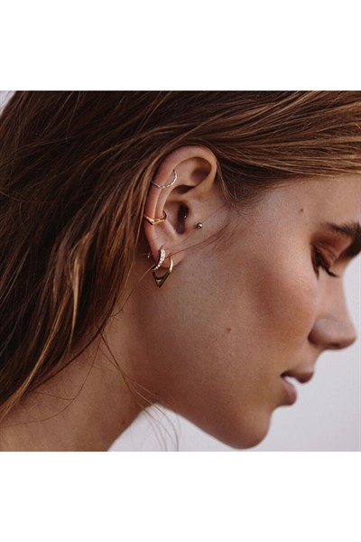 Cerrahi Çelik Top Piercing Tragus Helix Lob Conch Kııkırdak 6 Mm Silver Renk