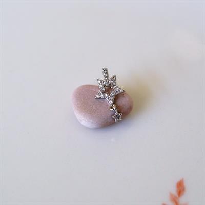 Cerrahi Çelik Yıldız Helix Piercing Kıkırdak Gümüş Renk