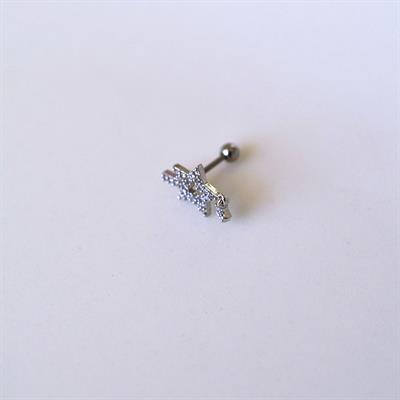 Cerrahi Çelik Yıldız Helix Piercing Kıkırdak Gümüş Renk