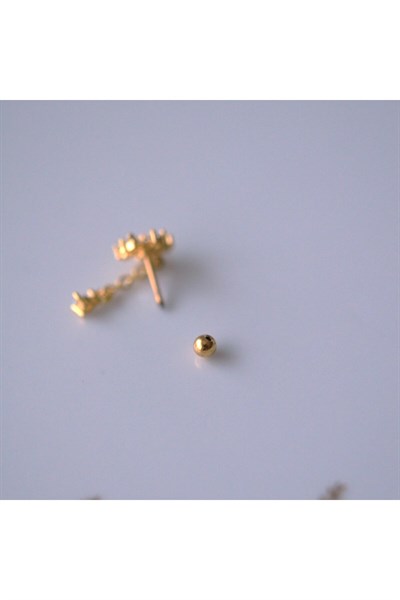 Cerrahi Çelik Zincir Sallantılı Çiçek Tragus Piercing Helix Kıkırdak Lob