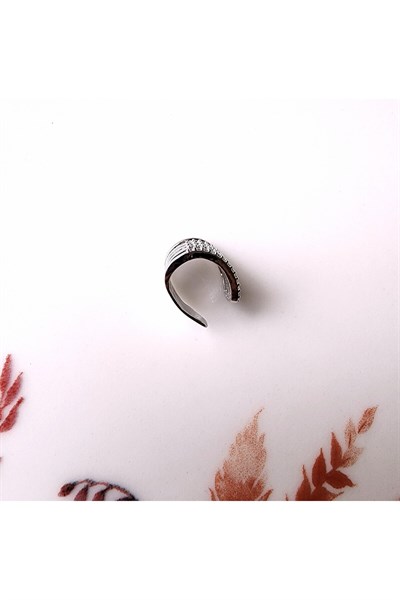 Çoklu Earcuff Gümüş Renkli Sıkıştırmalı Kıkırdak Küpesi