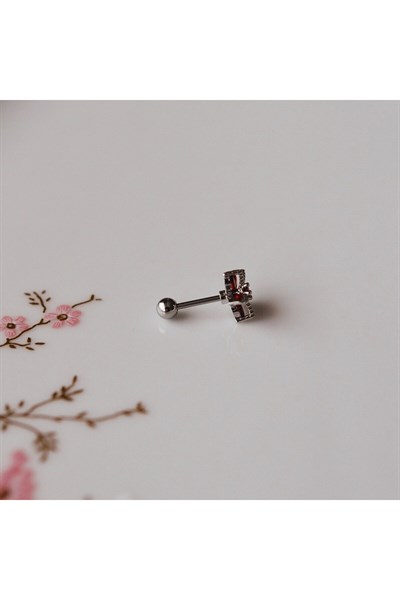 Deniz Yıldızı Helix Piercing Kıkırdak Cerrahi Çelik Gümüş Renk