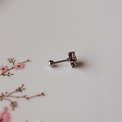 Deniz Yıldızı Helix Piercing Kıkırdak Cerrahi Çelik Gümüş Renk
