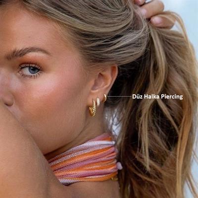 Düz Halka Cerrahi Çelik Helix Tragus Piercing Günlük