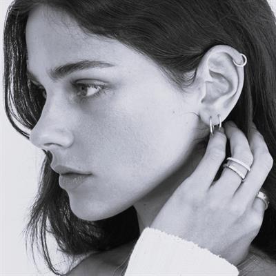 Düz Silver Renk Halka Cerrahi Çelik Piercing Takımı 3lü Set
