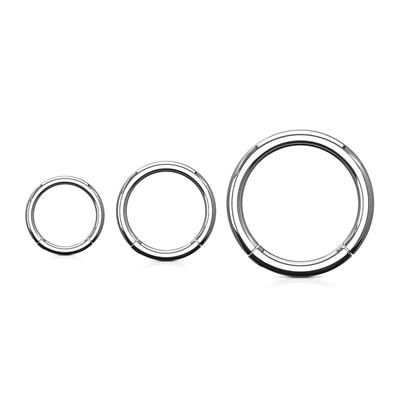 Düz Silver Renk Halka Cerrahi Çelik Piercing Takımı 3lü Set