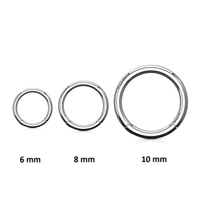 Düz Silver Renk Halka Cerrahi Çelik Piercing Takımı 3lü Set