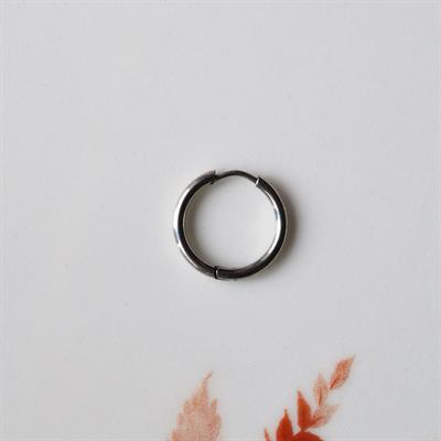 Erkek Cerrahi Çelik Küpe Halka Silver Renk 16 mm