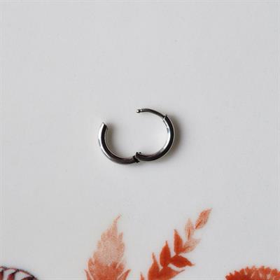 Erkek Cerrahi Halka Çelik Küpe Silver Renk 12 mm