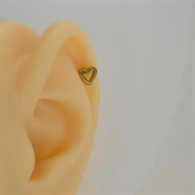 Gold Çelik Kalp Model Helix Piercing