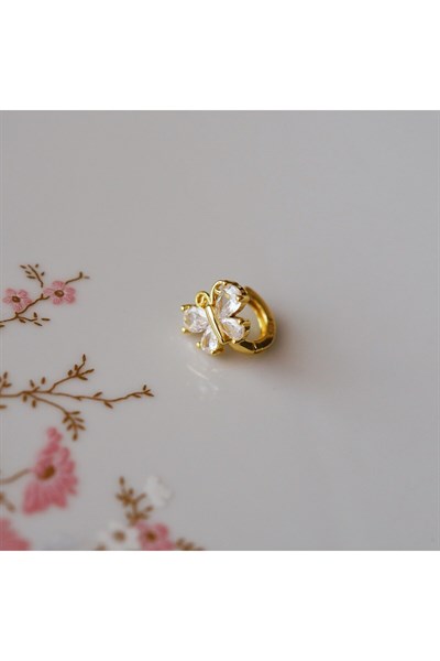 Gold Çelik Kelebek Helix Küpe Helix Piercing Lob