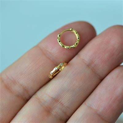 Gold Cerrahi Çelik İnce Halka Tragus Piercing Helix Lob Kıkırdak