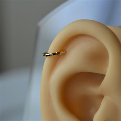 Gold Cerrahi Çelik İnce Halka Tragus Piercing Helix Lob Kıkırdak