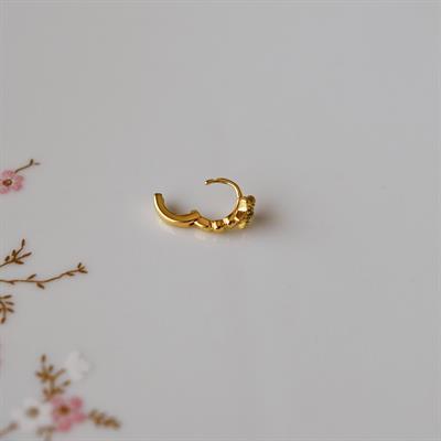 Gold Cerrahi Çelik Yıldız Modelli Halka Tragus Piercing Helix Lob Kıkırdak