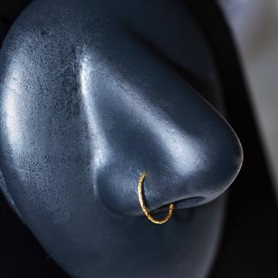 Gold Renk 925 Ayar Burgulu Gümüş Halka Hızma