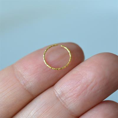 Gold Renk 925 Ayar Burgulu Gümüş Halka Hızma