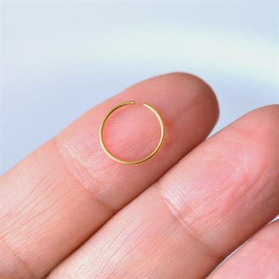Gold Renk 925 Ayar Gümüş Düz Halka Hızma