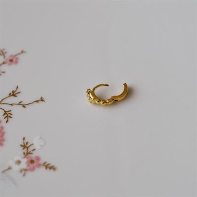 Gold Renk Cerrahi Çelik Ay Modelli Halka Tragus Piercing Helix Lob Kıkırdak