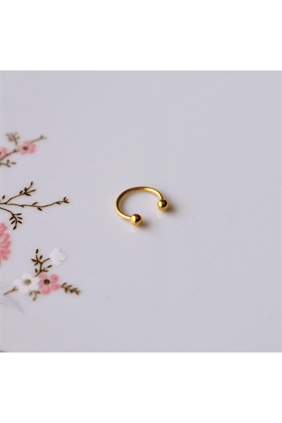 Gold Renk Cerrahi Çelik Toplu Piercing 10 mm Helix Lob Conch Daith