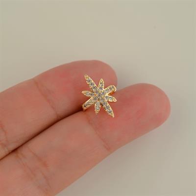 Gold Renk Kuzey Yıldızı Earcuff Kutup Yıldızı Sıkıştırma Kıkırdak Küpesi