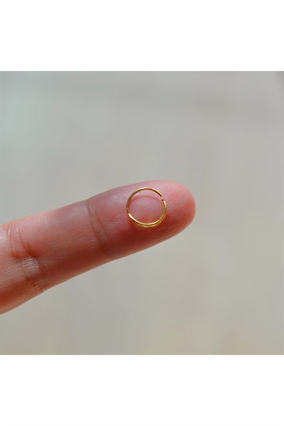 Gümüş Çift Görünümlü Halka Hızma Gold Renk Ha