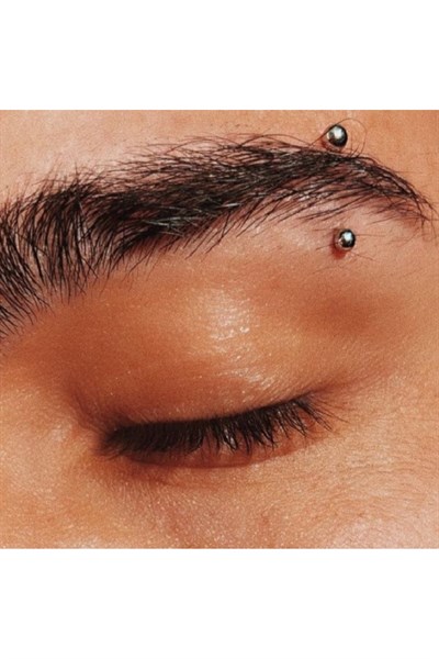 Gümüş Renkli Cerrahi Çelik Kaş Piercingi 8 mm