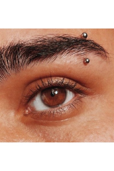 Gümüş Renkli Cerrahi Çelik Kaş Piercingi 8 mm